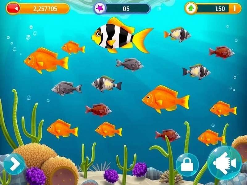 Indian Ocean Fish Splash - Gameplay Screenshot Indian Ocean Fish Splash gameplay showing touch controls and fish collection
